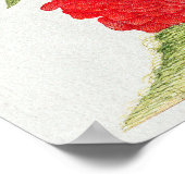 Vintage Granatapfelfrüchte und Blume Poster (Ecke)