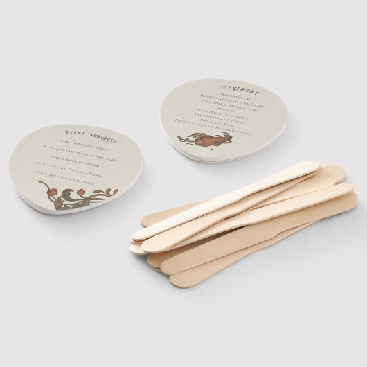 Vintage Granatfächer Fächer (Non-assembled)