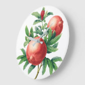 Vintage Granatfruchtzweigung Große Wanduhr (Winkel)