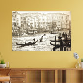 VINTAGE GRAND CANAL Gestrickte Leinwand Art (Insitu (Wohnzimmer))
