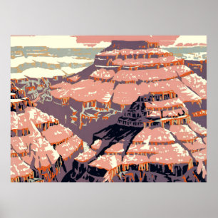 Vintage Grand Canyon National Park WPA Poster Art 