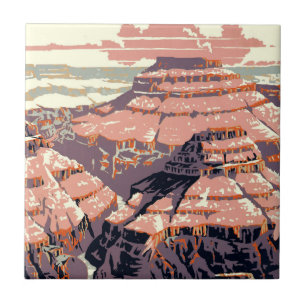 Vintage Grand Canyon National Park WPA Poster Art Fliese