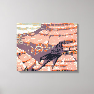 Vintage Grand Canyon National Park WPA Poster Art  Leinwanddruck