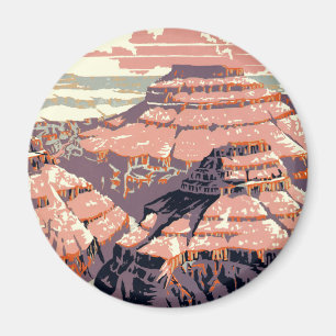 Vintage Grand Canyon National Park WPA Poster Art Magnet