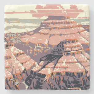 Vintage Grand Canyon National Park WPA Poster Art Steinuntersetzer