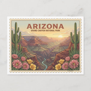 Vintage Grand Canyon Nationalpark Arizona Wüste  Postkarte