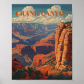 Vintage Grand Canyon Travel Cool Retro  Poster (Vorne)