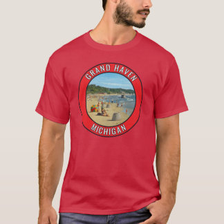 Vintage Grand Haven Michigan Oversized T-Shirt