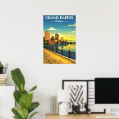Vintage Grand Rapids Michigan Poster (Heimbüro)