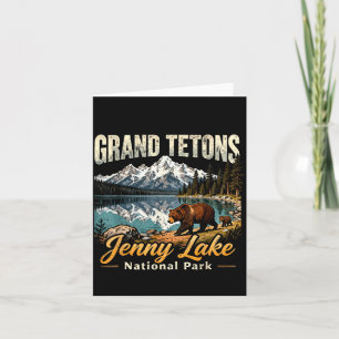 Vintage Grand Tetons Jenny Lake Nationalpark Karte