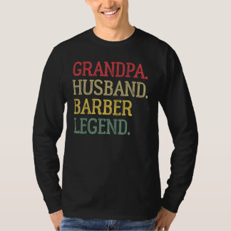Vintage Grandpa Husband Barber Legend T-Shirt