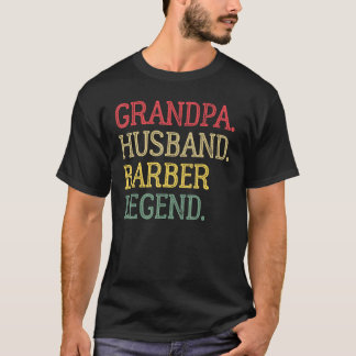 Vintage Grandpa Husband Barber Legend T-Shirt