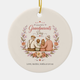 Vintage Grandparents Day / Abuelos Clásico Keramik Ornament