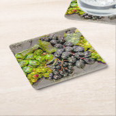 Vintage Grape Digital Art Paper Coaster Rechteckiger Pappuntersetzer (angewinkelt)
