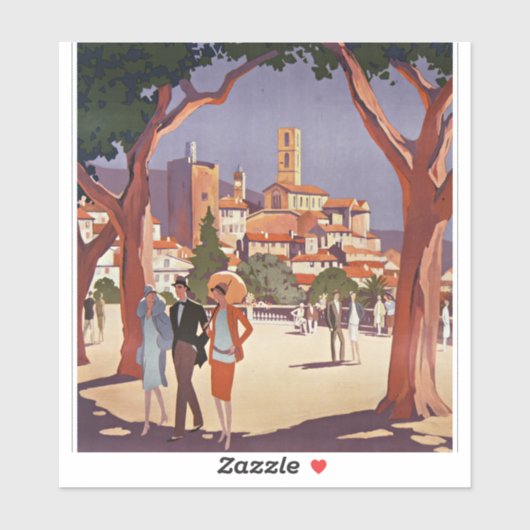 Vintage Grasse Sommer Kunst Aufkleber (Blatt)