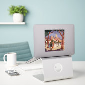 Vintage Grasse Sommer Kunst Aufkleber (Laptop auf Schreibtisch)