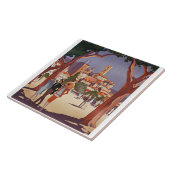 Vintage Grasse Sommer Kunst Fliese (Seite)