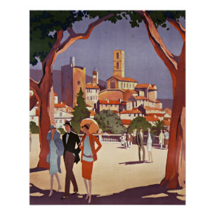 Vintage Grasse Sommer Kunst Poster