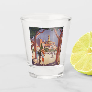 Vintage Grasse Sommer Kunst Schnapsglas