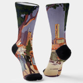 Vintage Grasse Sommer Kunst Socken (Gewinkelt)