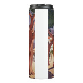 Vintage Grasse Sommer Kunst Thermosbecher (Rückseite)