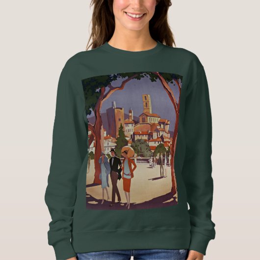 Vintage Grasse Sommerkunst Sweatshirt (Vorderseite)