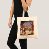 Vintage Grasse Sommerkunst Tragetasche (Vorderseite (Produkt))