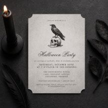 Vintage Grau Gothic Rabe Totenkopf Erwachsene Hall