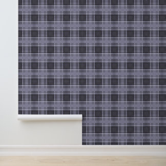Vintage-Grau Karo-Tartan Tapete