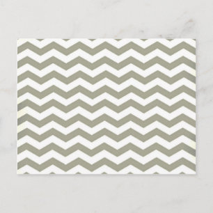 Vintage Grau Weiß Chevron. Zickzack-Muster Postkarte