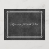 Vintage graue Damask Poster Style UAWG Postkarten