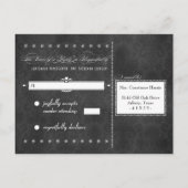 Vintage graue Damask Poster Style UAWG Postkarten (Rückseite)