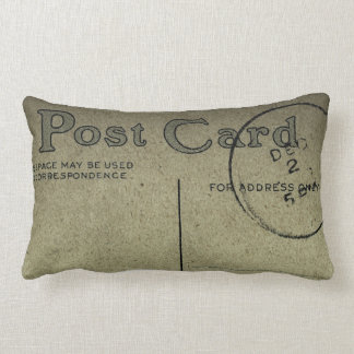 Vintage graue leere Postkarte - Kissen