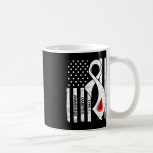 Vintage graue Ribbon amerikanische Flagge Typ 1 Di Kaffeetasse