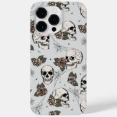 Vintage Grauschädel und Rose Case-Mate iPhone Hülle (Rückseite)