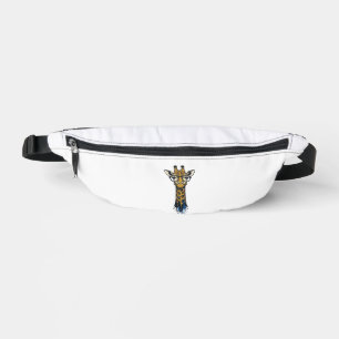Vintage gravierte Giraffe mit Brille Design_1 Bauchtasche