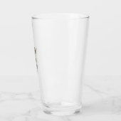 Vintage gravierte Giraffe mit Brille Design_1 Glas (Links)