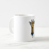 Vintage gravierte Giraffe mit Brille Design_1 Kaffeetasse (Vorderseite Links)