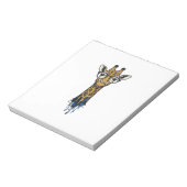 Vintage gravierte Giraffe mit Brille Design_1 Notizblock (Rotiert)