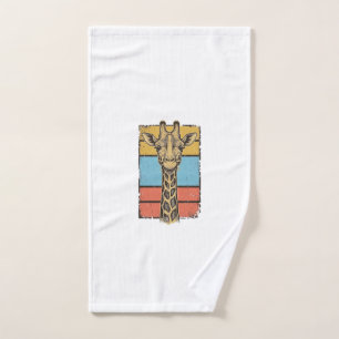 Vintage gravierte Giraffe Retro-Streifen-Shirt-Des Handtuch