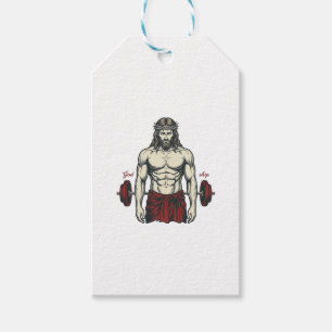 Vintage gravierte Glaubensstärke Grafikdesign_1 Geschenkanhänger