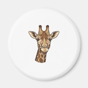 Vintage gravierter Giraffenkopf-Vektordesign_1 Magnet