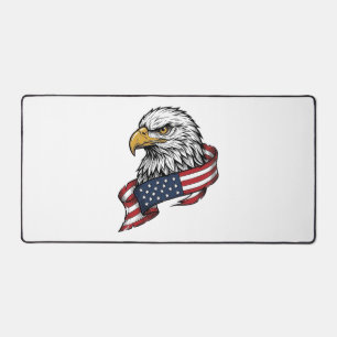 Vintage graviertes Adler-patriotisches Hemd Design Schreibtischunterlage