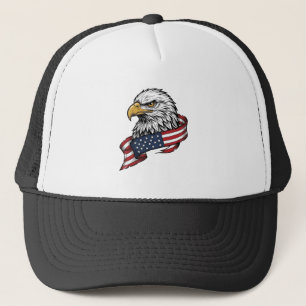 Vintage graviertes Adler patriotisches Shirts Desi Truckerkappe