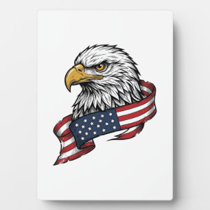 Vintage graviertes Adler-Patriotismus-Shirt-Design Fotoplatte