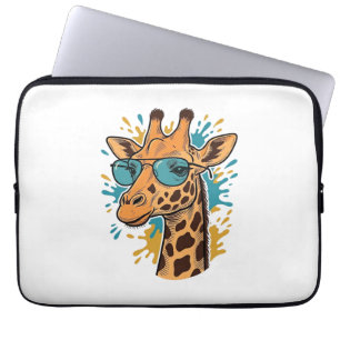 Vintage graviertes cooles Giraffen-Sonnenbrillen-S Laptopschutzhülle