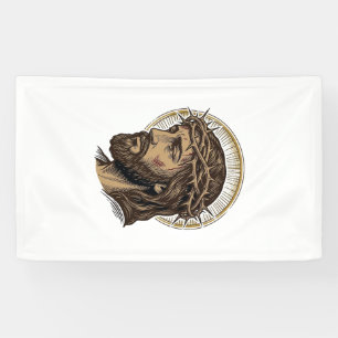 Vintage graviertes Crown of Thorns Portrait-Shirt_ Banner