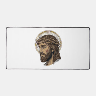 Vintage graviertes Crown of Thorns Portrait-Shirt_ Schreibtischunterlage