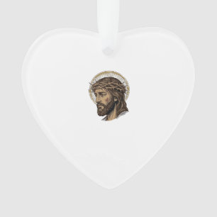 Vintage graviertes Dornenkronen-Portrait-Shirt_1 Ornament