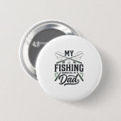 Vintage graviertes Fishing Dad-Shirt-Design Button (Vorne & Hinten)